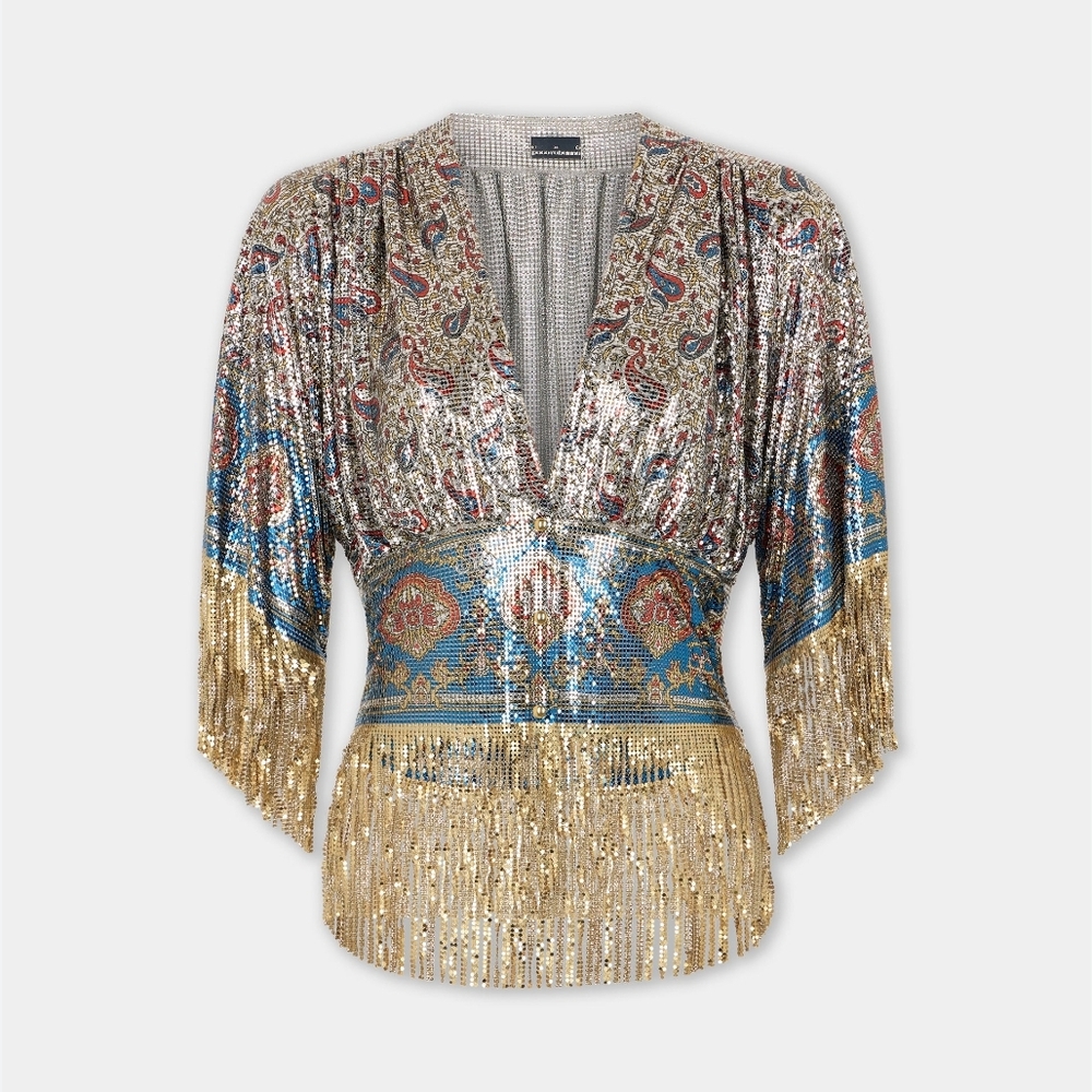 ISO of Paco Rabanne Chainmail Paisley Blouse